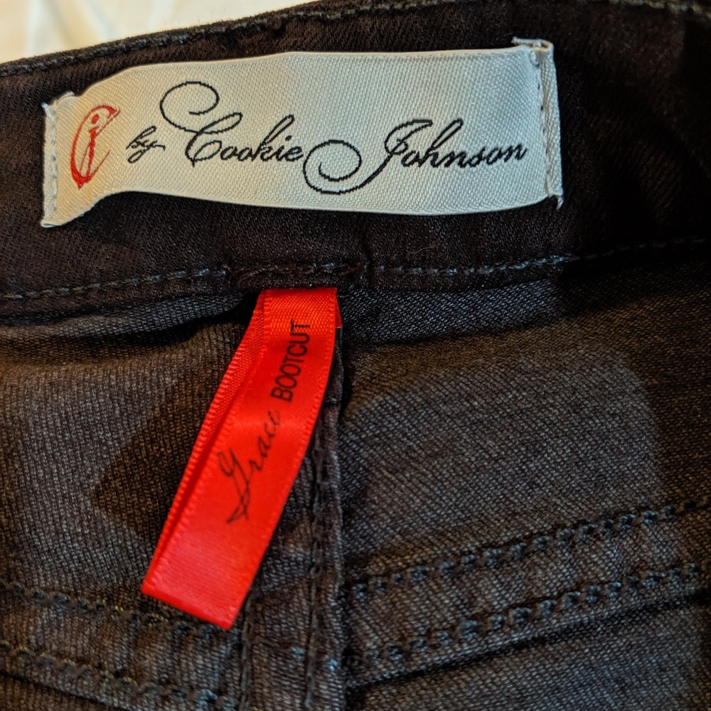Brown boot cut trousers